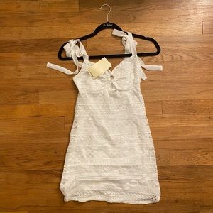 White Cut-Out Beachy Mini Sundress (NWT)